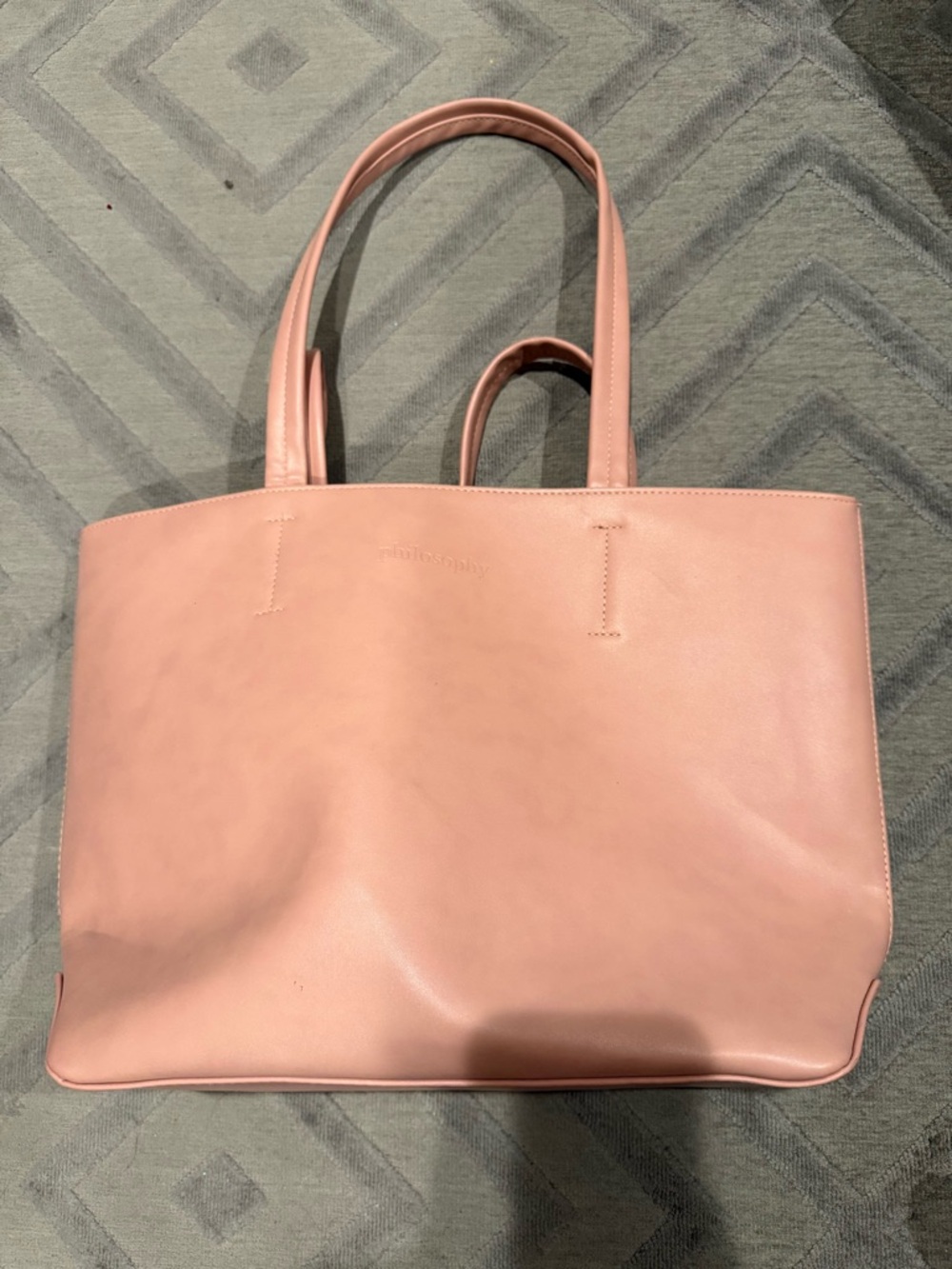 Philosophy Blush Pink Shoulder Tote